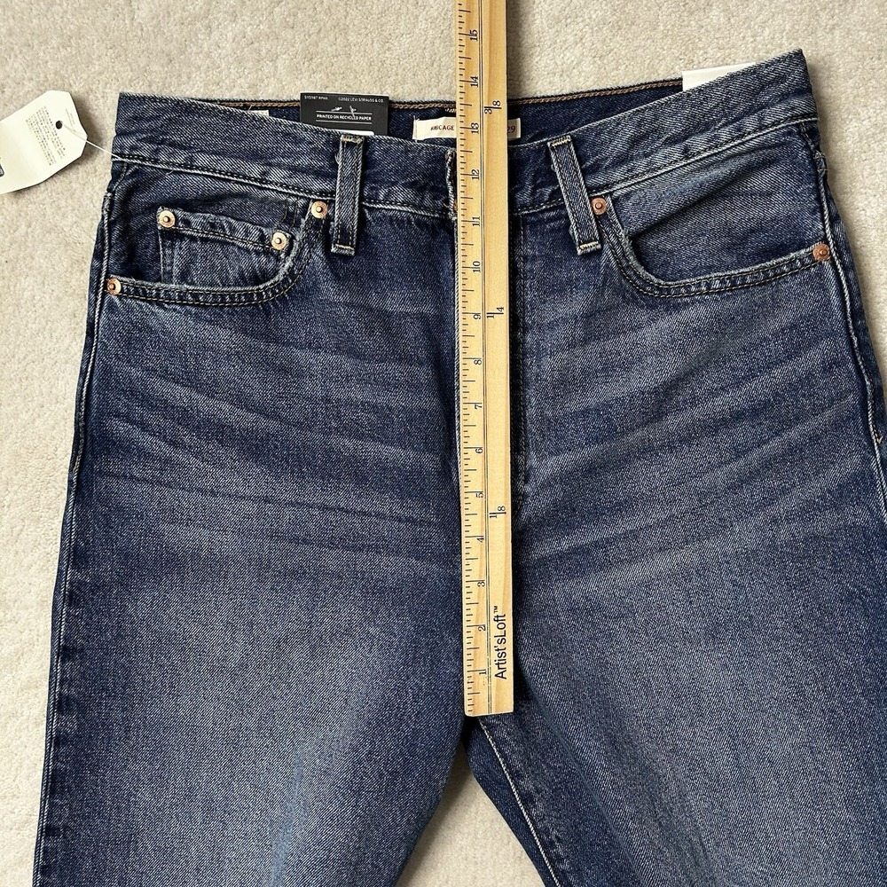 Levi's Premium Ribcage Wide Leg Jeans Women's 29x32 Medium Wash Denim - Picture 5 of 8